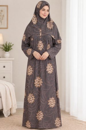Gemini_Generated_Image_imfrz3imfrz3imfr Floral Printed Cotton Nighty with Dupatta